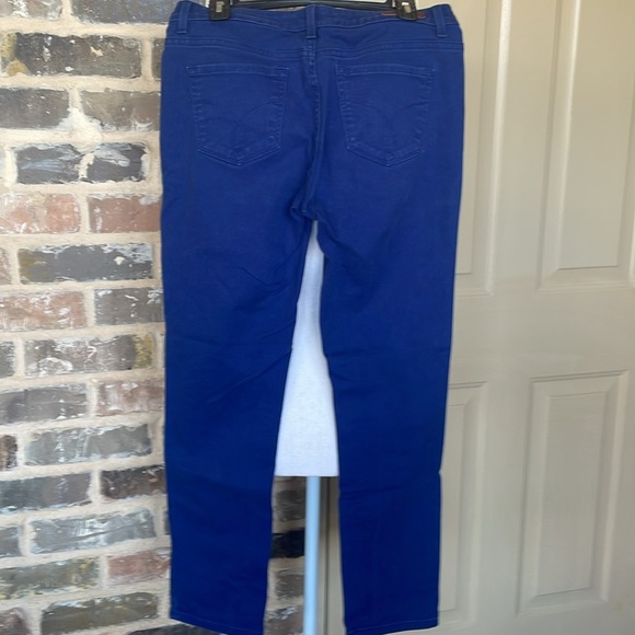 CALVIN KLEIN Slim Fit Skinny Jeans Stretch Splendor Royal Blue Size 10 - Picture 8 of 15